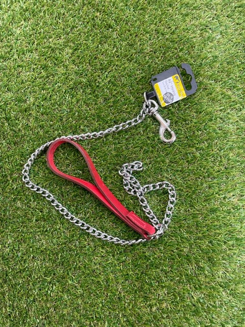 42 Inch Heavy Sewn Bridle Leather Chain Lead