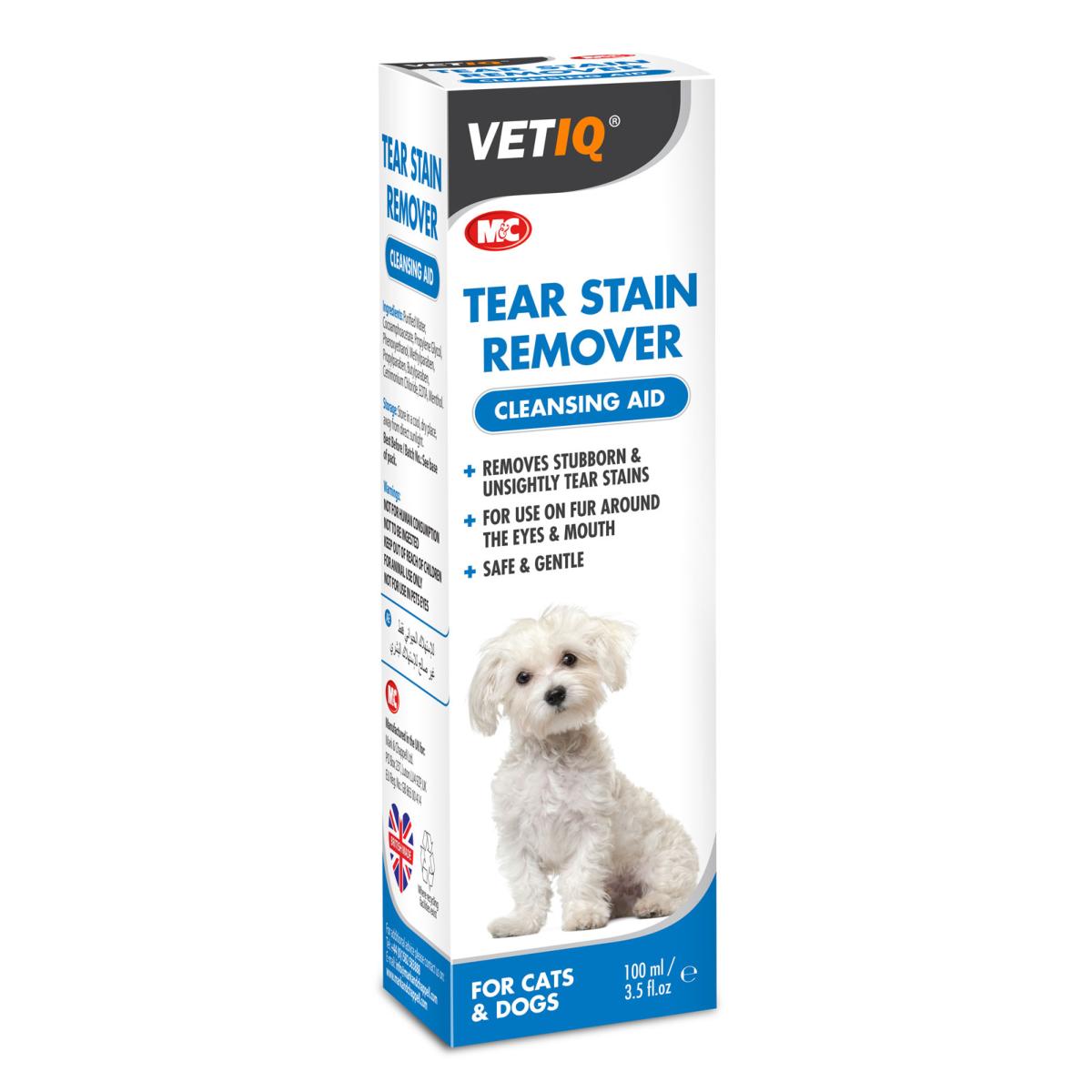 Vet IQ Tear Stain Remover Cleansing Aid