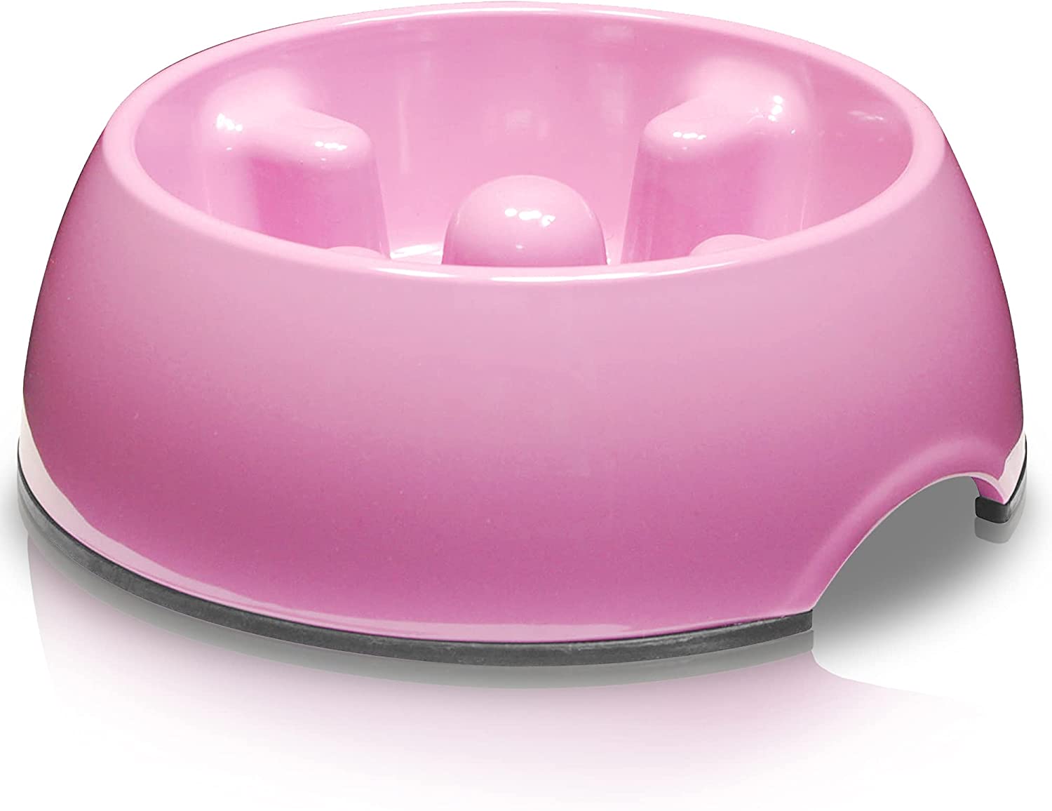 DOGIT GO-SLOW ANTI GULPING BOWLS - Small Pink 300ml