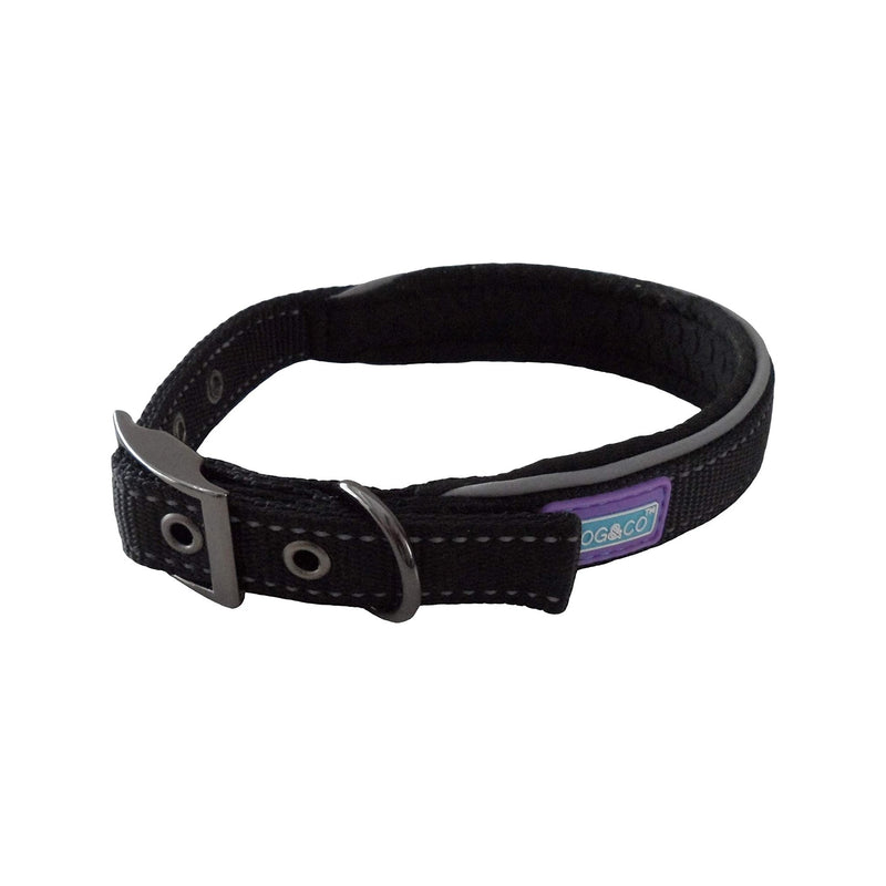 Hemmo &amp; Co Reflective Padded Black Collar Neck 25-35Cm