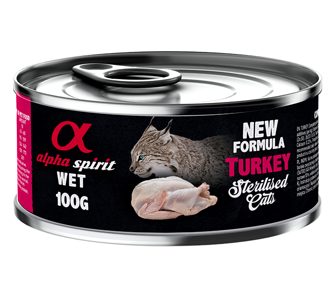 Alpha Spirit Wet Cat food - Turkey