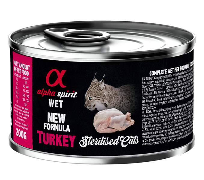 Alpha Spirit Wet Cat food - Turkey
