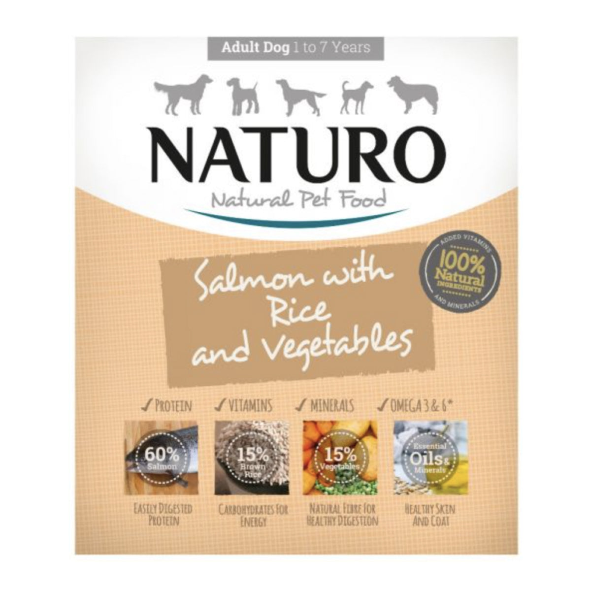 Naturo - Adult Salmon And Rice With Vegtables 400g