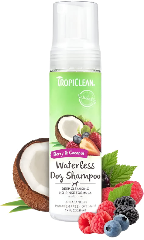 TropiClean Waterless Dog Berry & Coconut Shampoo