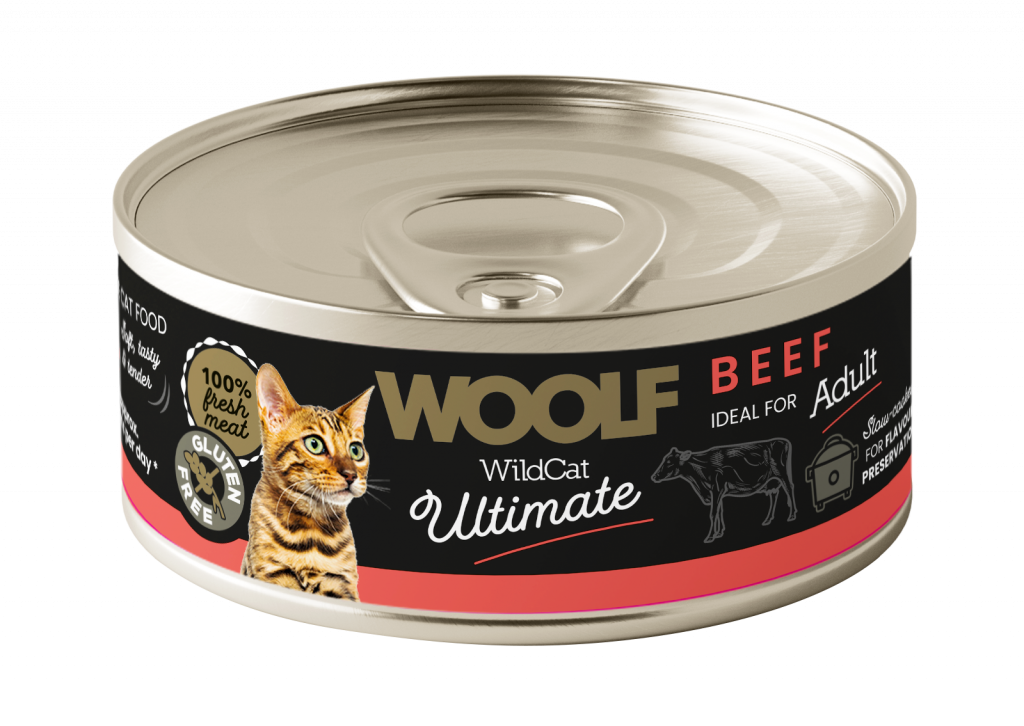Woolf WildCat Ultimate Wet Cat Food – Beef