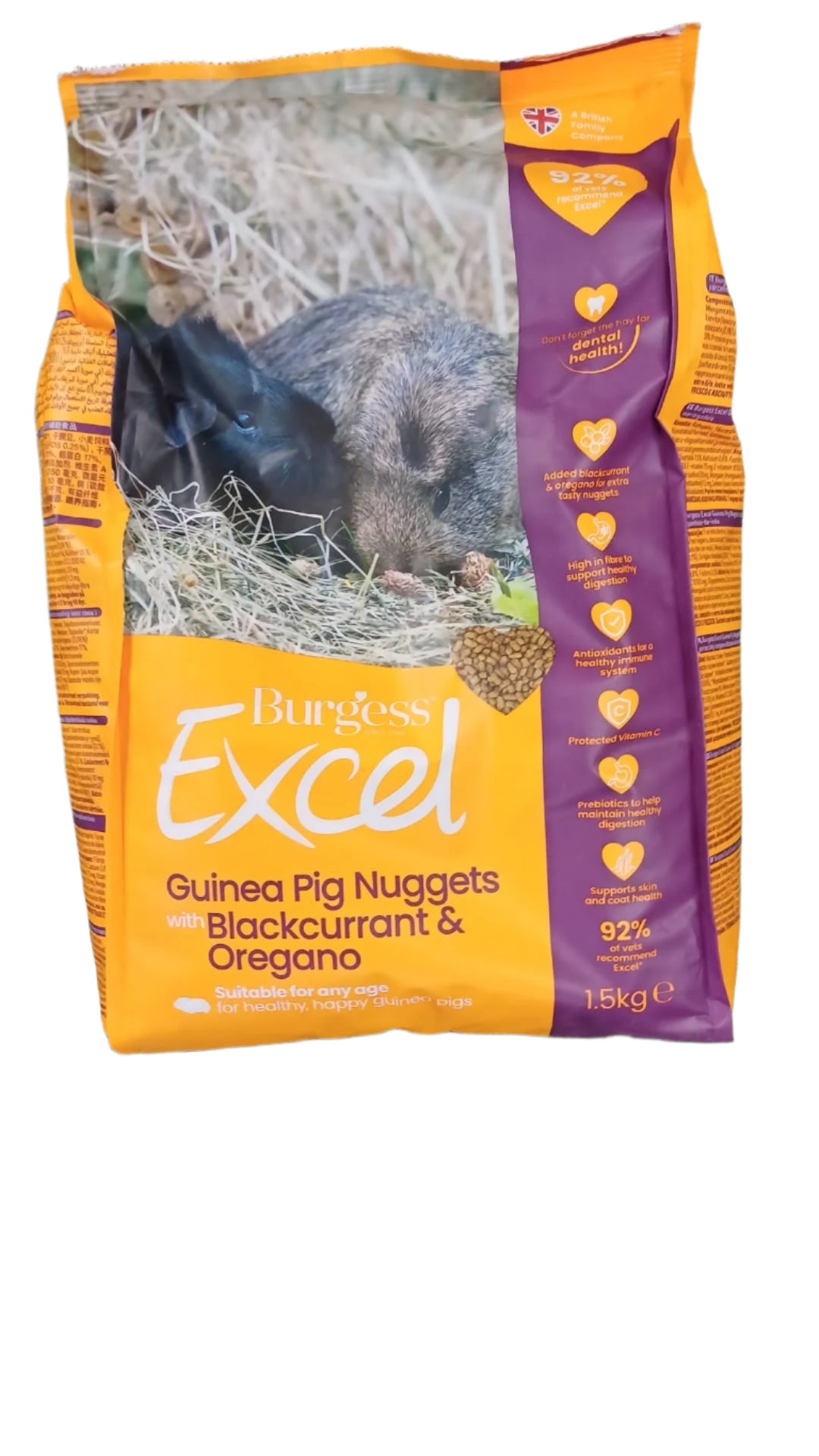 Burgess Excel Guinea Pig With Blackcurrent 2kg