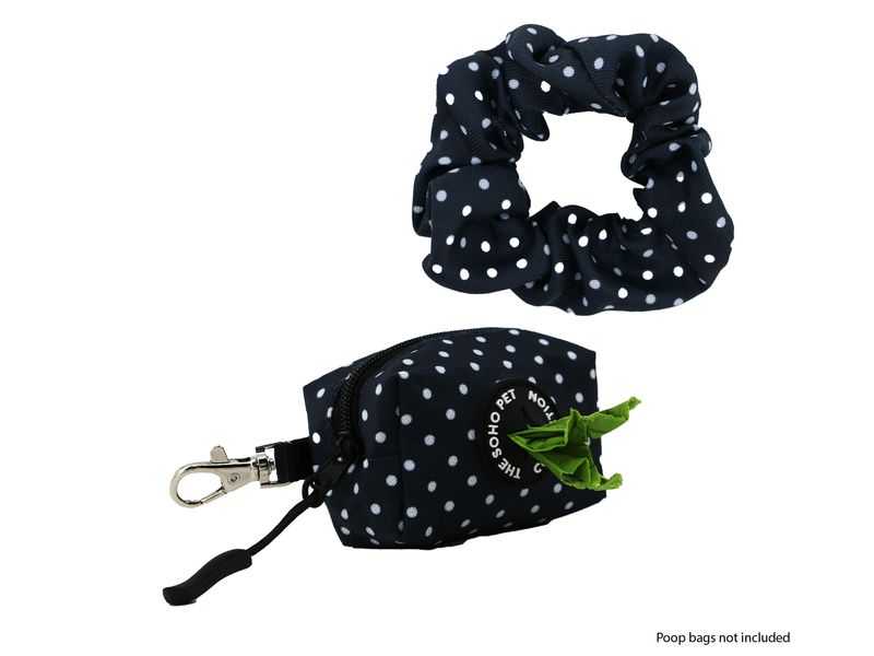 Polka Dot Patterned Poop Bag & Scrunchie Set