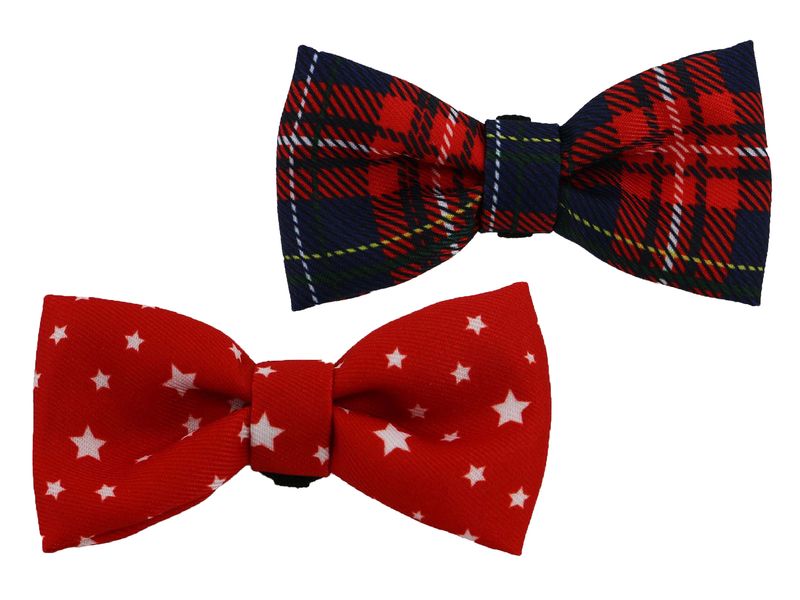 Soho Tartan/ Red Stars Bow Tie