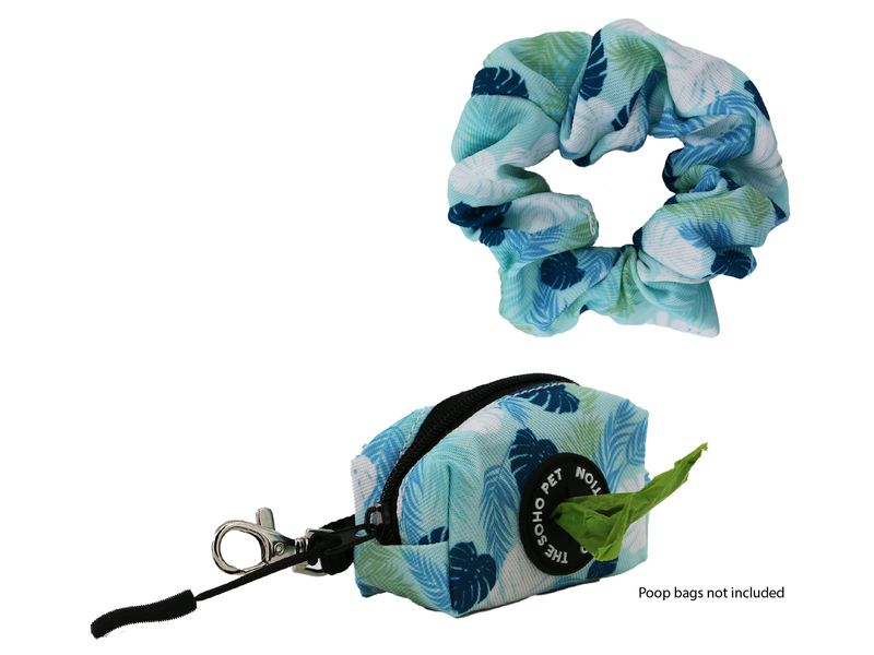 Leaf Patterned Poop Bag & Scrunchie Set