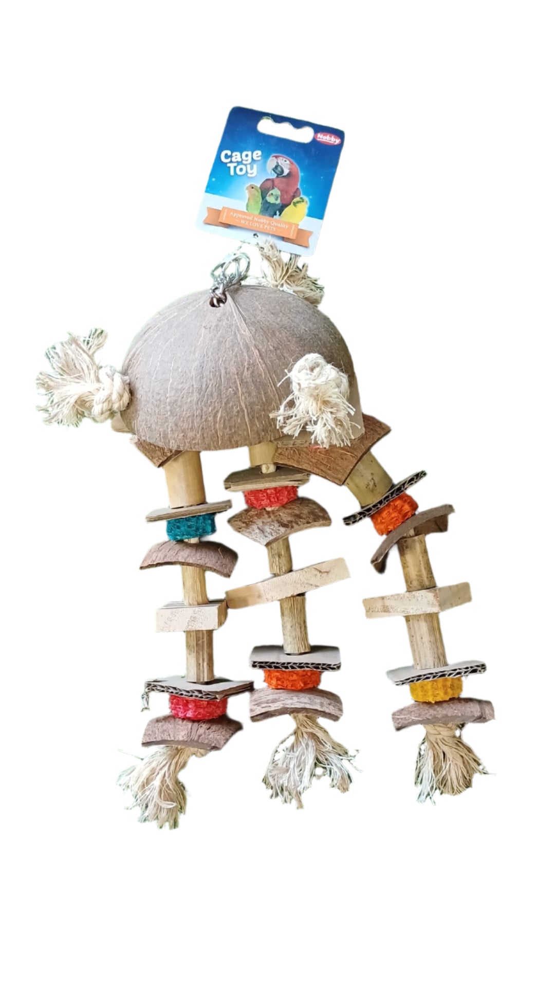 Coconut Bird Cage Toy