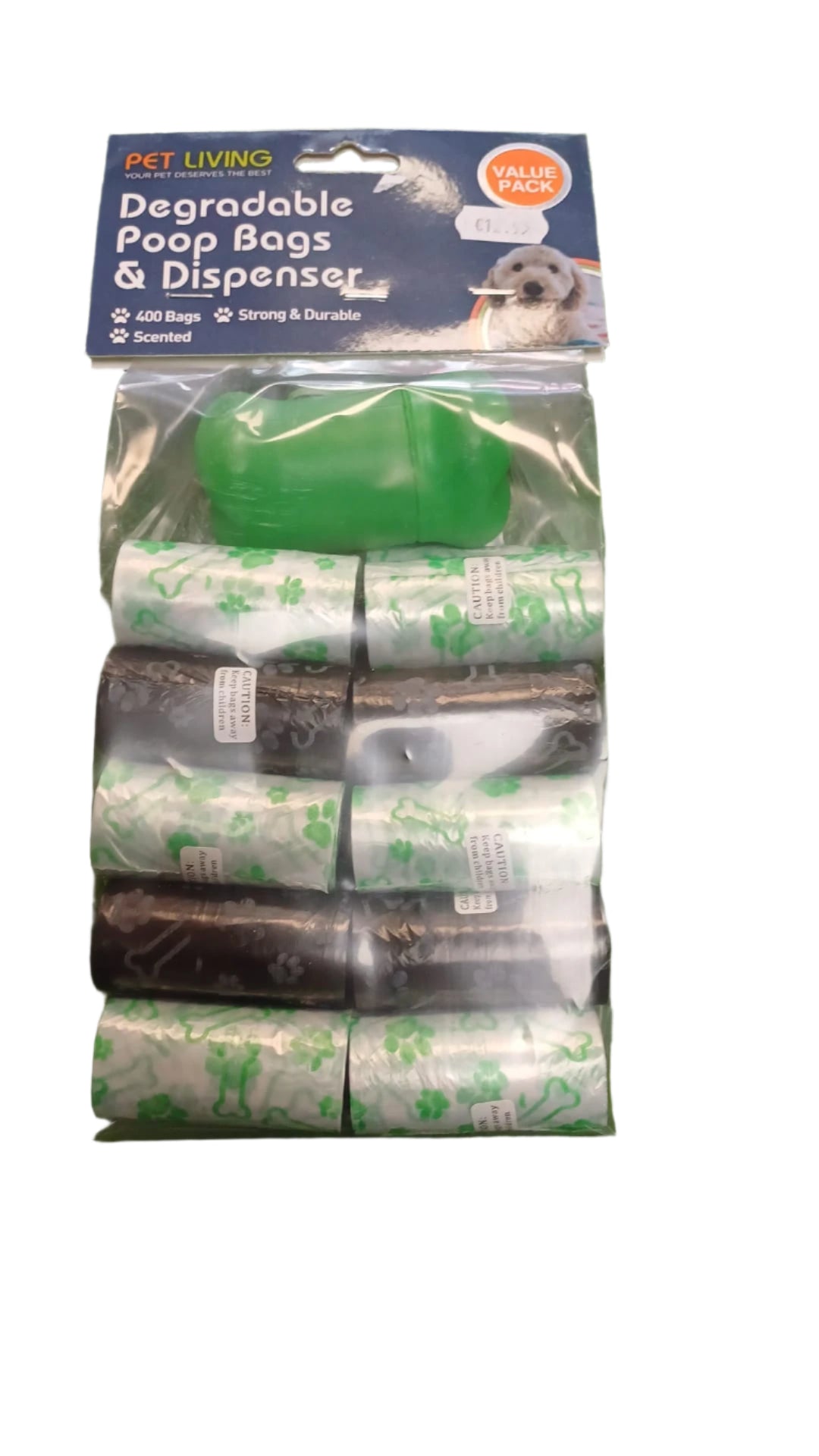 Pet Living Degradable Poop Bags & Dispenser