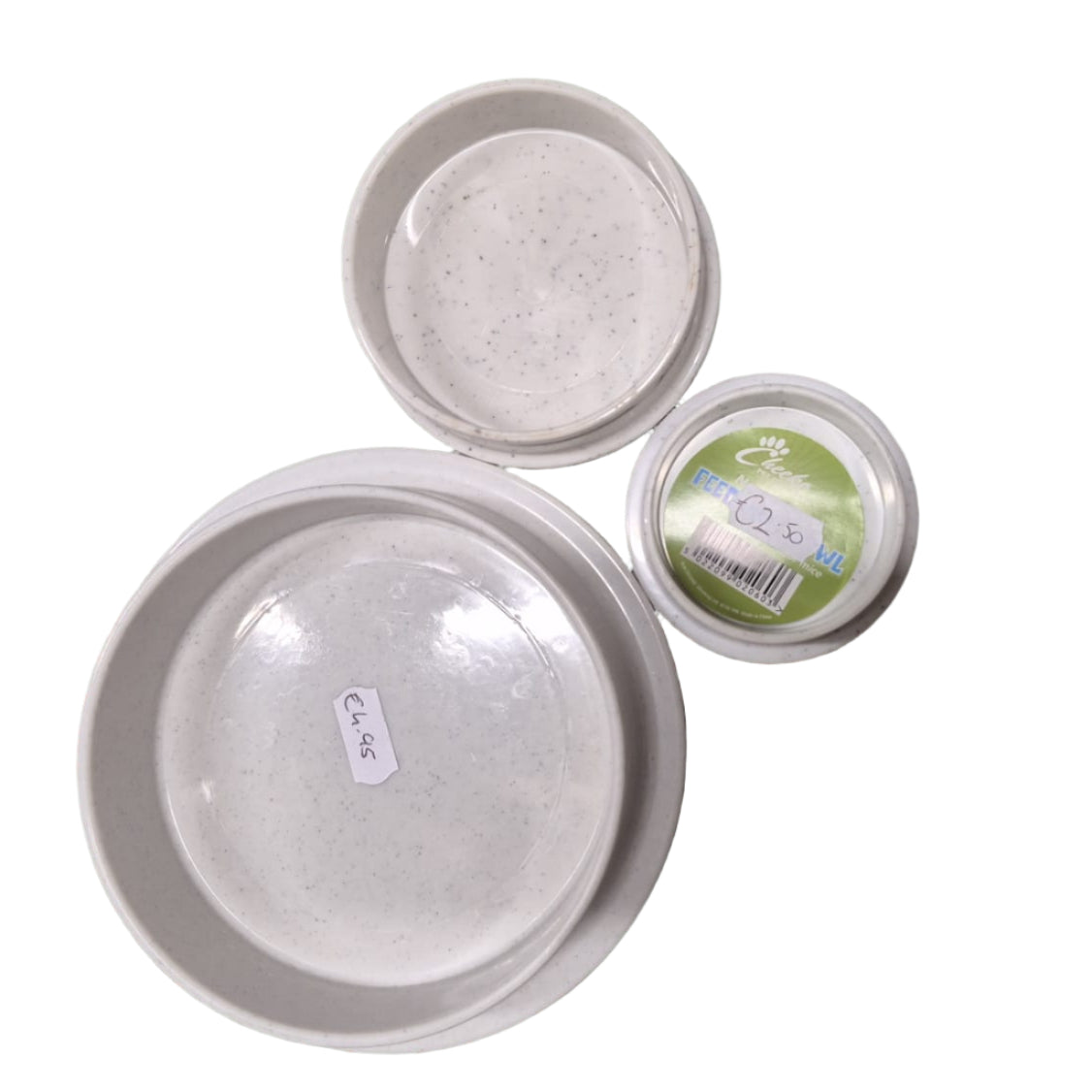 White Cheeko Non-Tip Feeding Bowls