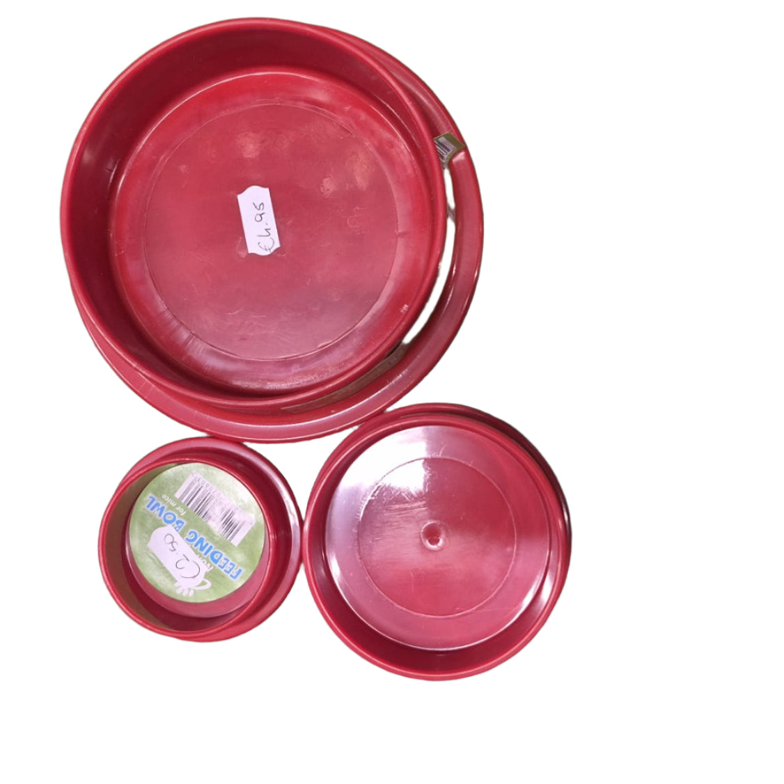 Red Cheeko Non-Tip Feeding Bowls