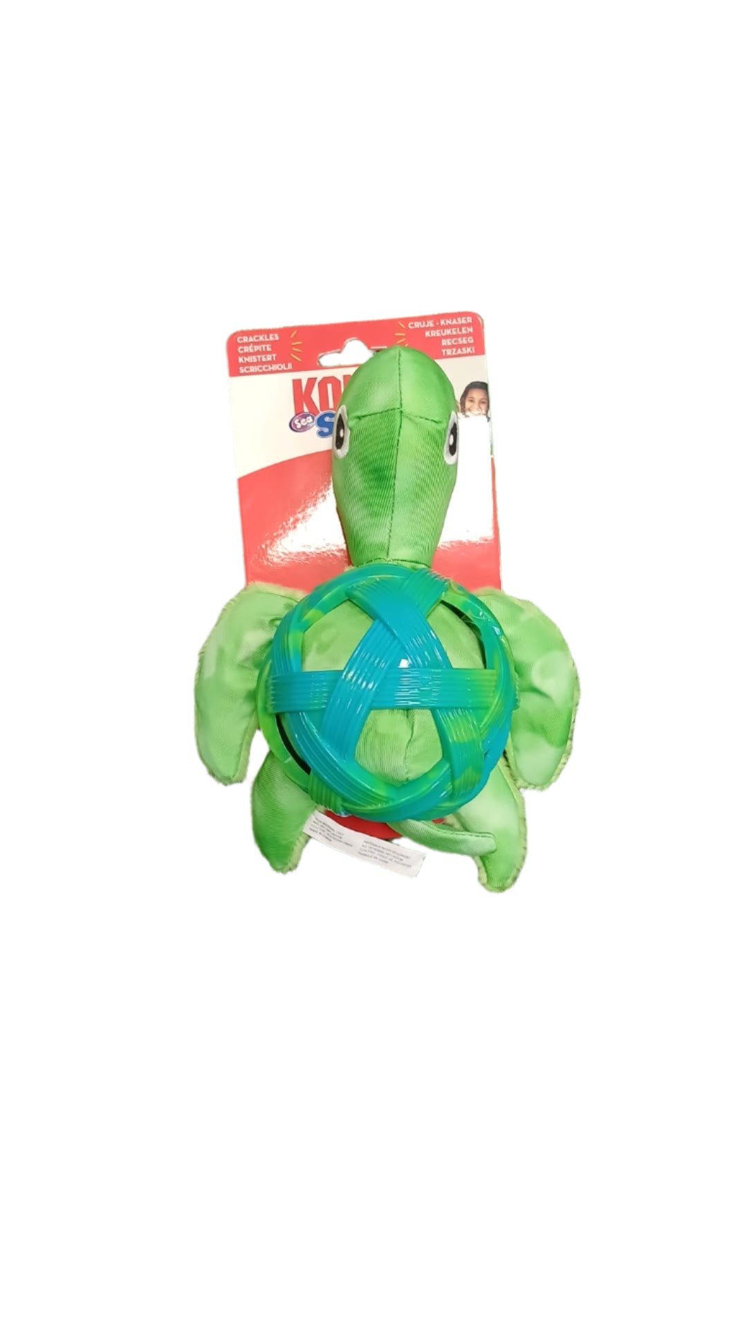 KONG Sea Crackles Turtle Dog Toy