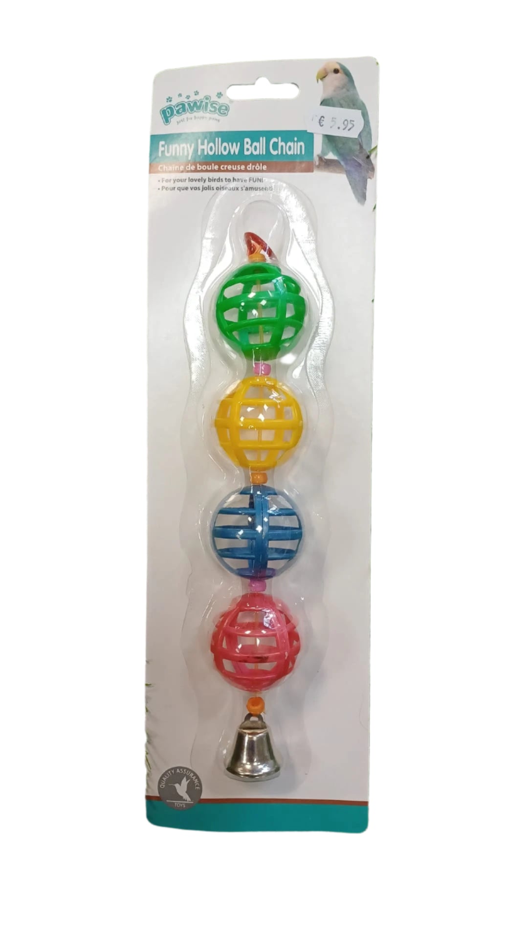 Pawise Funny Hollow Ball Chain Bird Toy