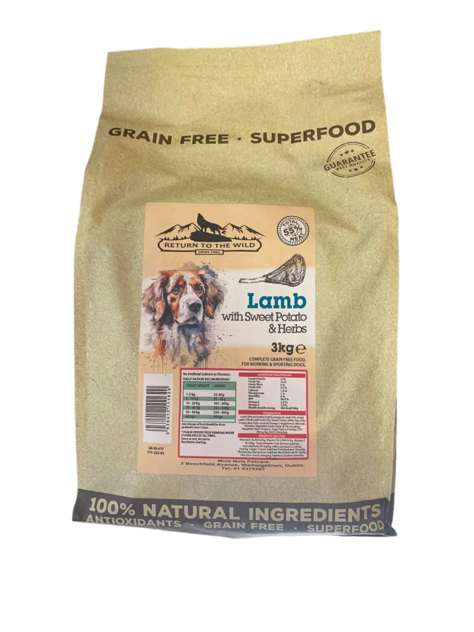 Lamb with Sweet Potatoe & Herbs - Dog Dry Food - New Return to the Wild