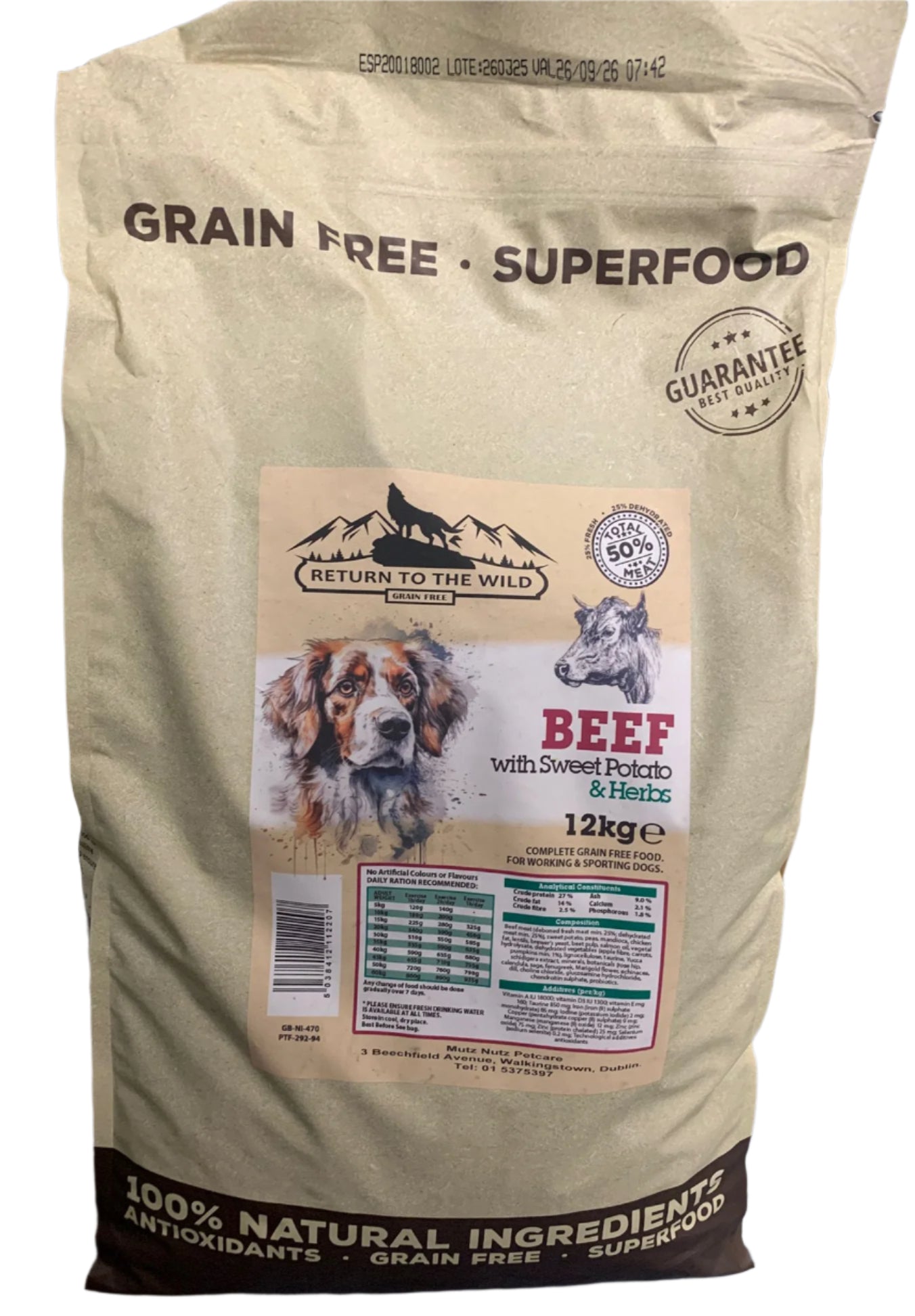 Beef with Sweet Potato & Herbs Dog Dry Food - New Return to the Wild