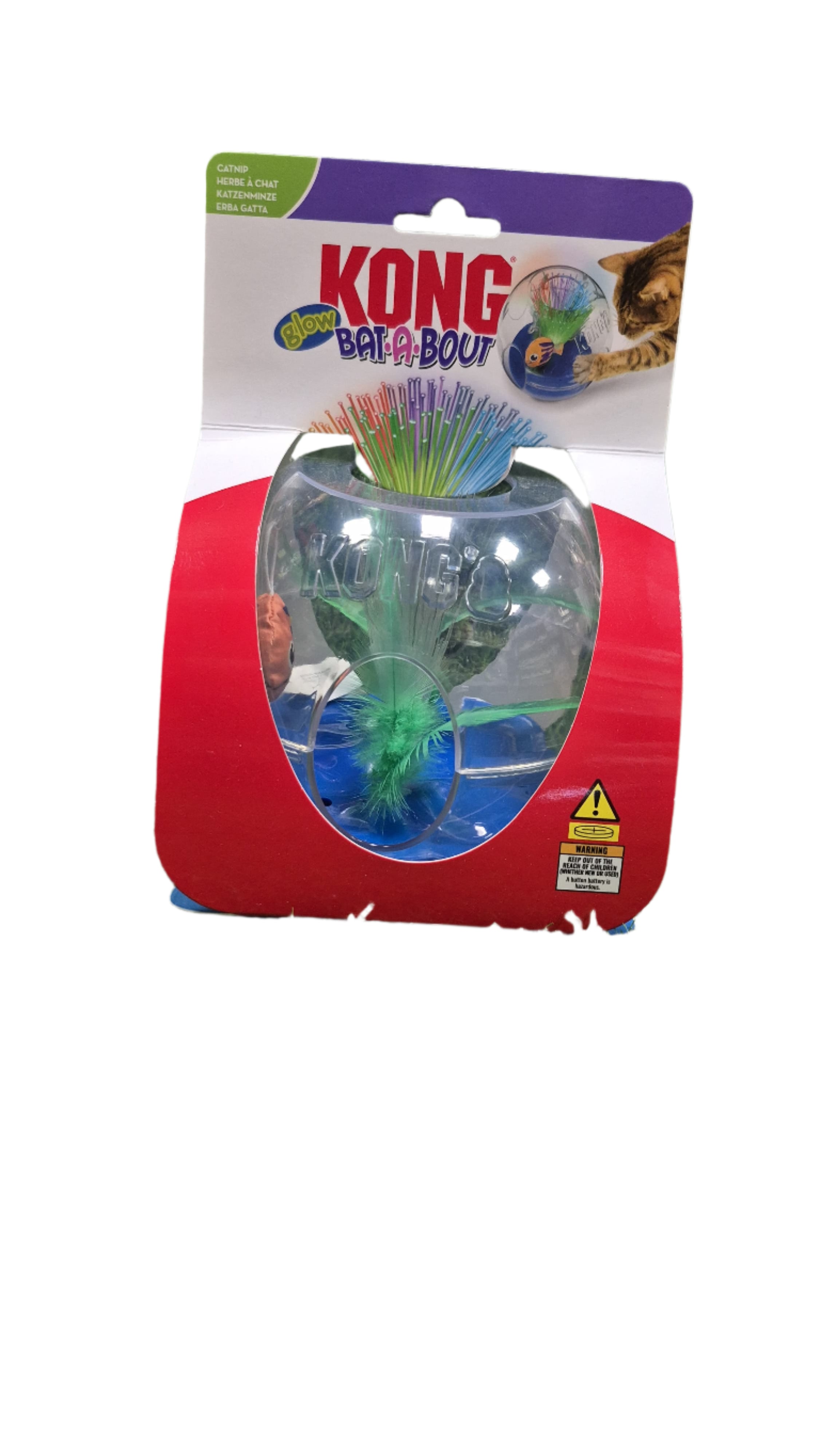 KONG Bat-A-Bout Glow Cat Toy
