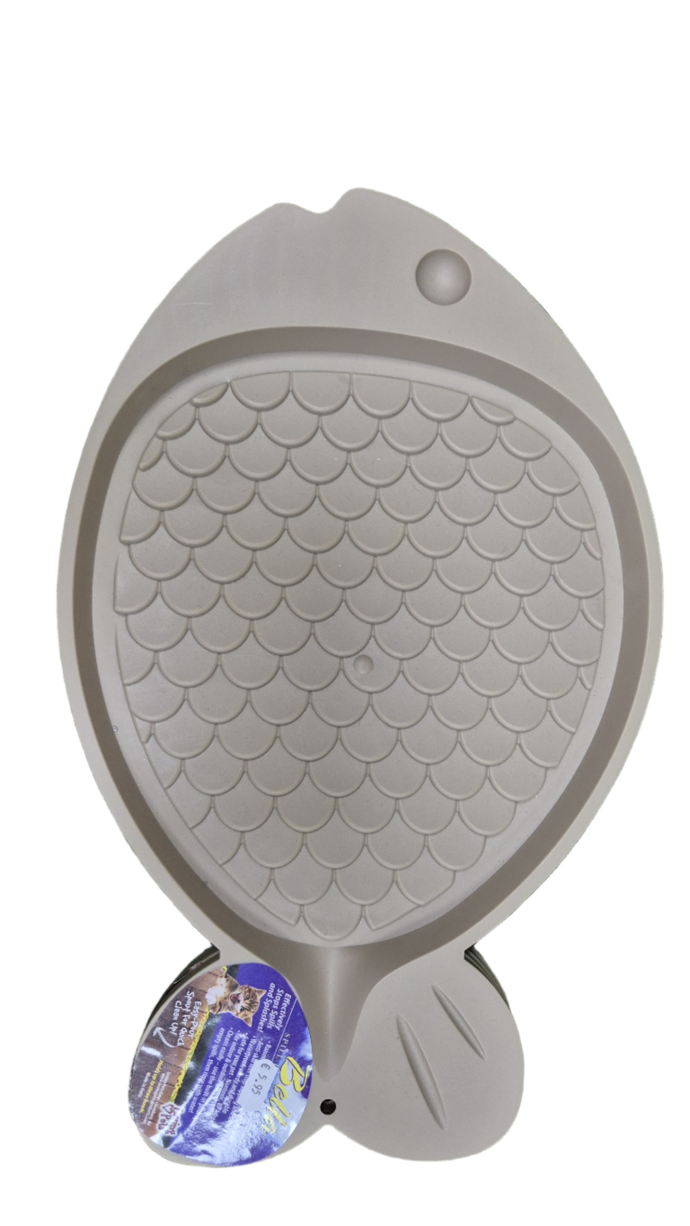 Bella Spill-Proof Fish-Shaped Mat for Cats