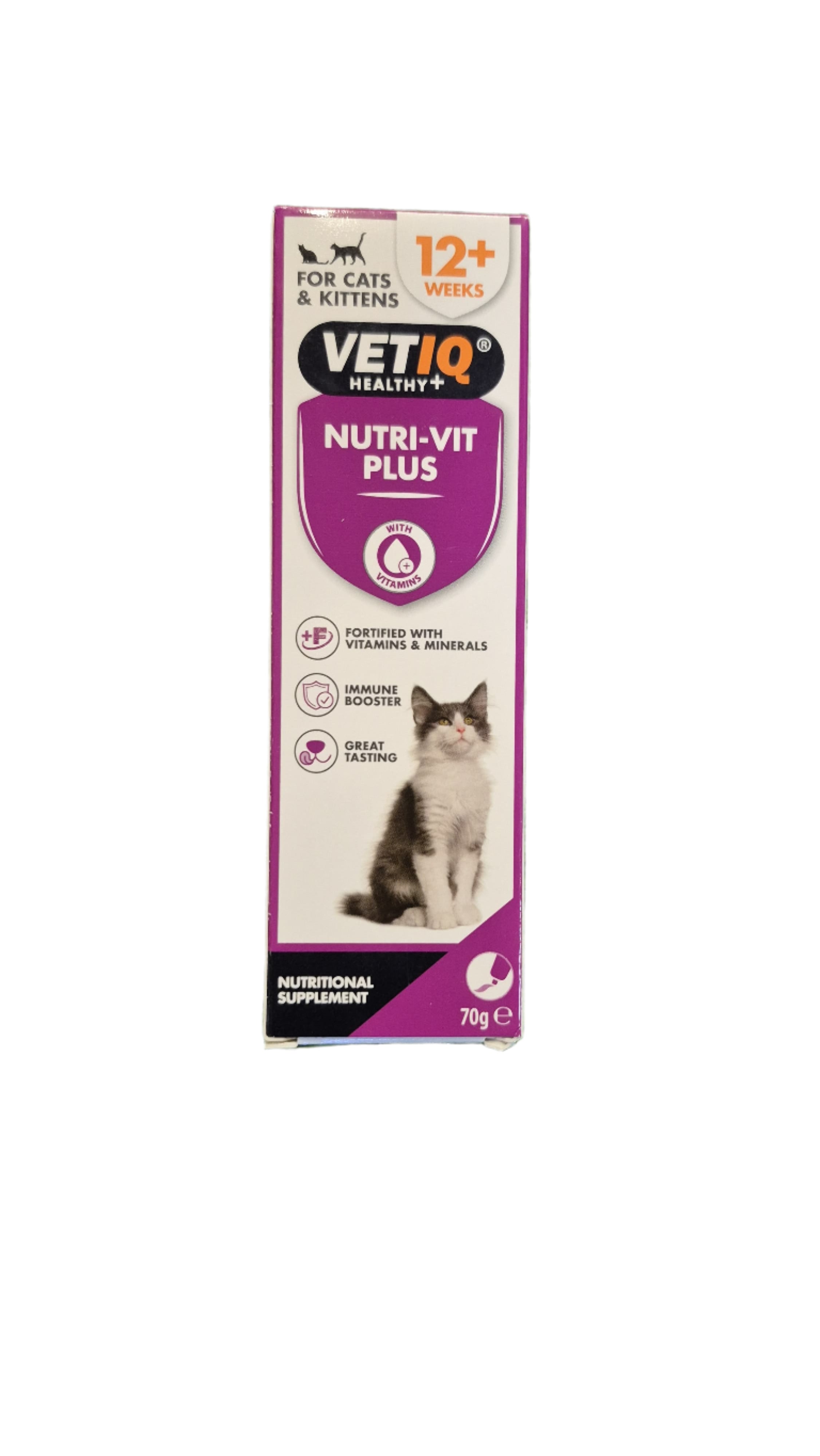 VETIQ Healthy+ Nutri-Vit Plus – Fortified Supplement for Cats & Kittens (70g)