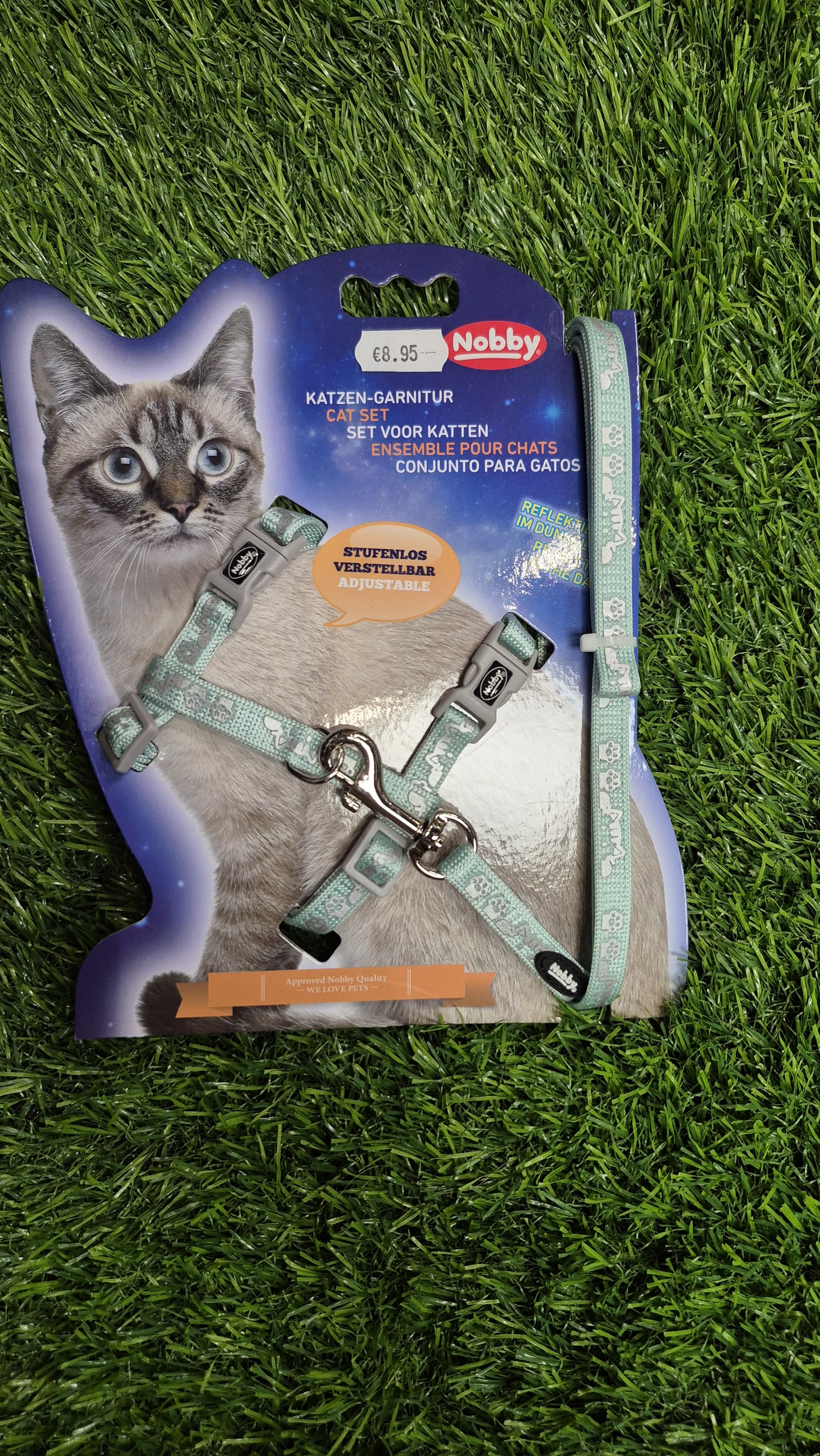 Nobby Adjustable Reflective Cat Harness Set