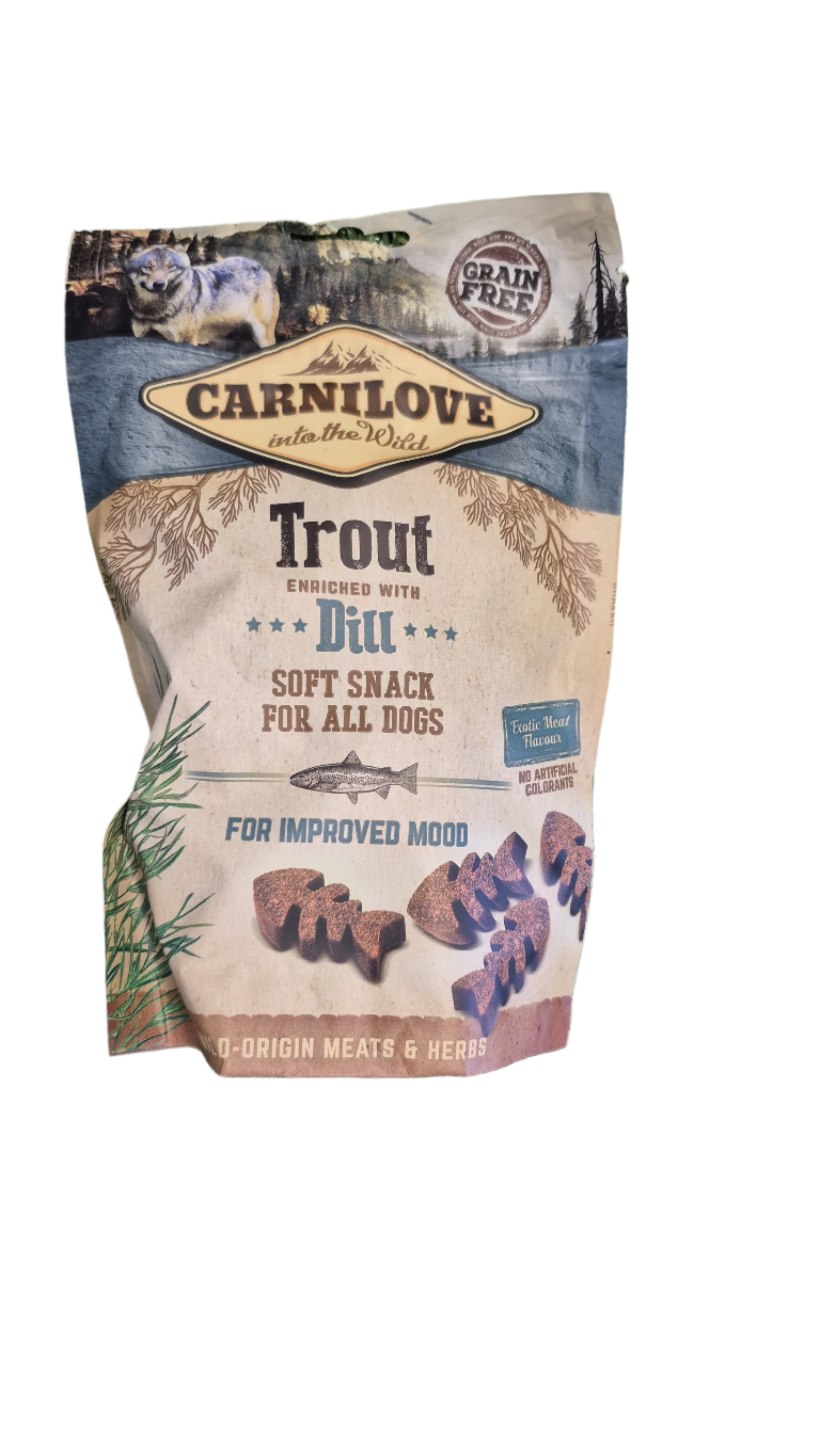 Carnilove into the Wild Soft Trout Snack with Dill