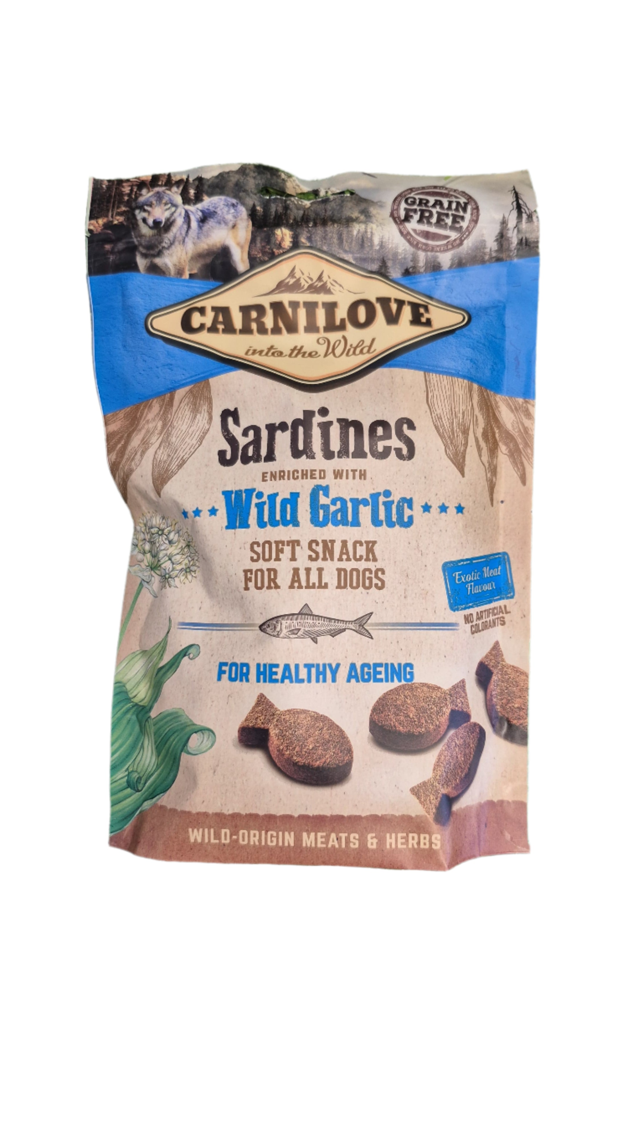 Carnilove into the Wild Sardines Snack with Wild Garlic