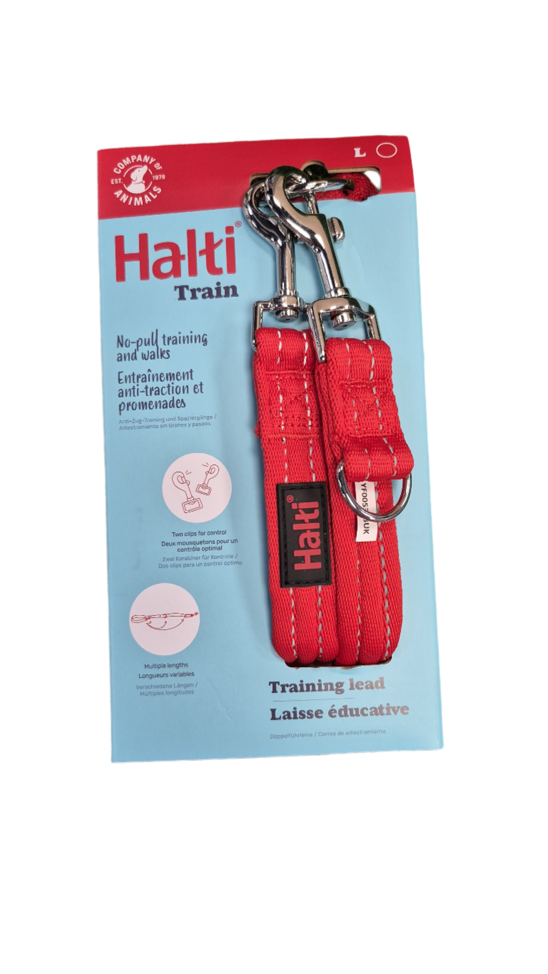 Large Red Halti Train Dog Training Lead