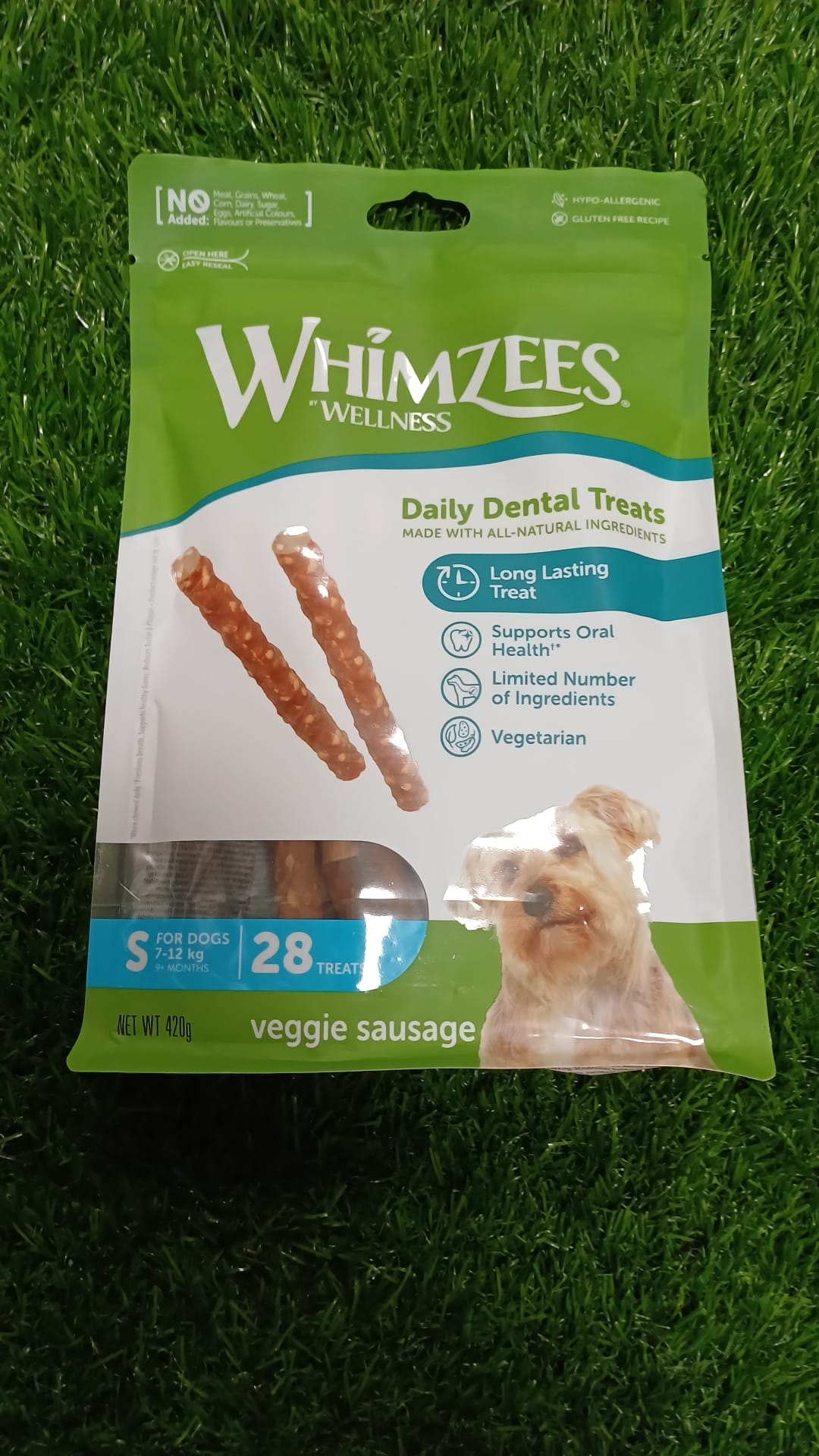 Veggie Sausage WHIMZEES Small Dental Dog Treats