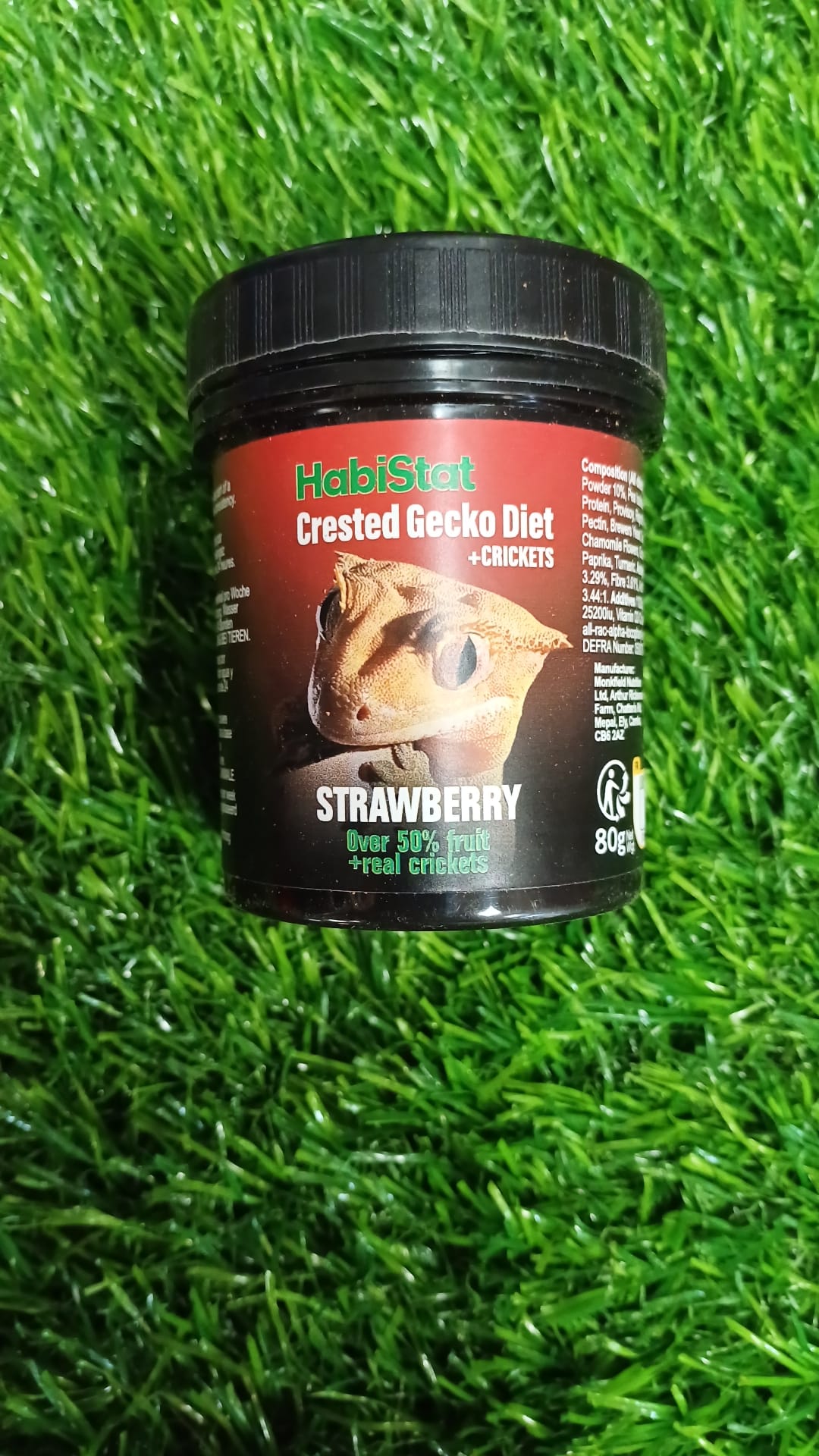 Strawberry Crested Gecko Diet + Crickets by HabiStat
