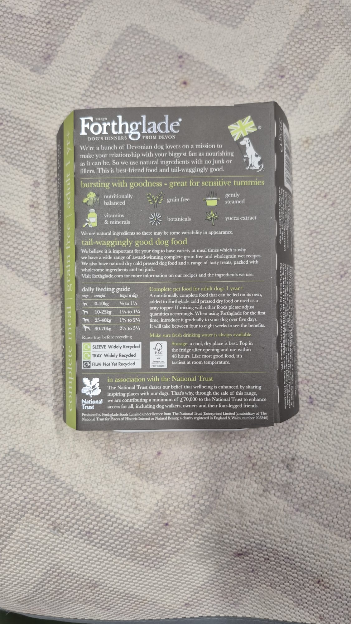 Forthglade Grain-Free Beef & Wild Boar  Wet Dog Food