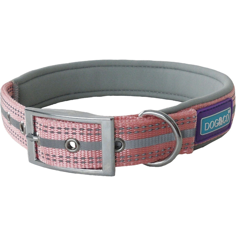 Hemmo and Co Double Reflective Padded Pink Collar Neck 35-45Cm