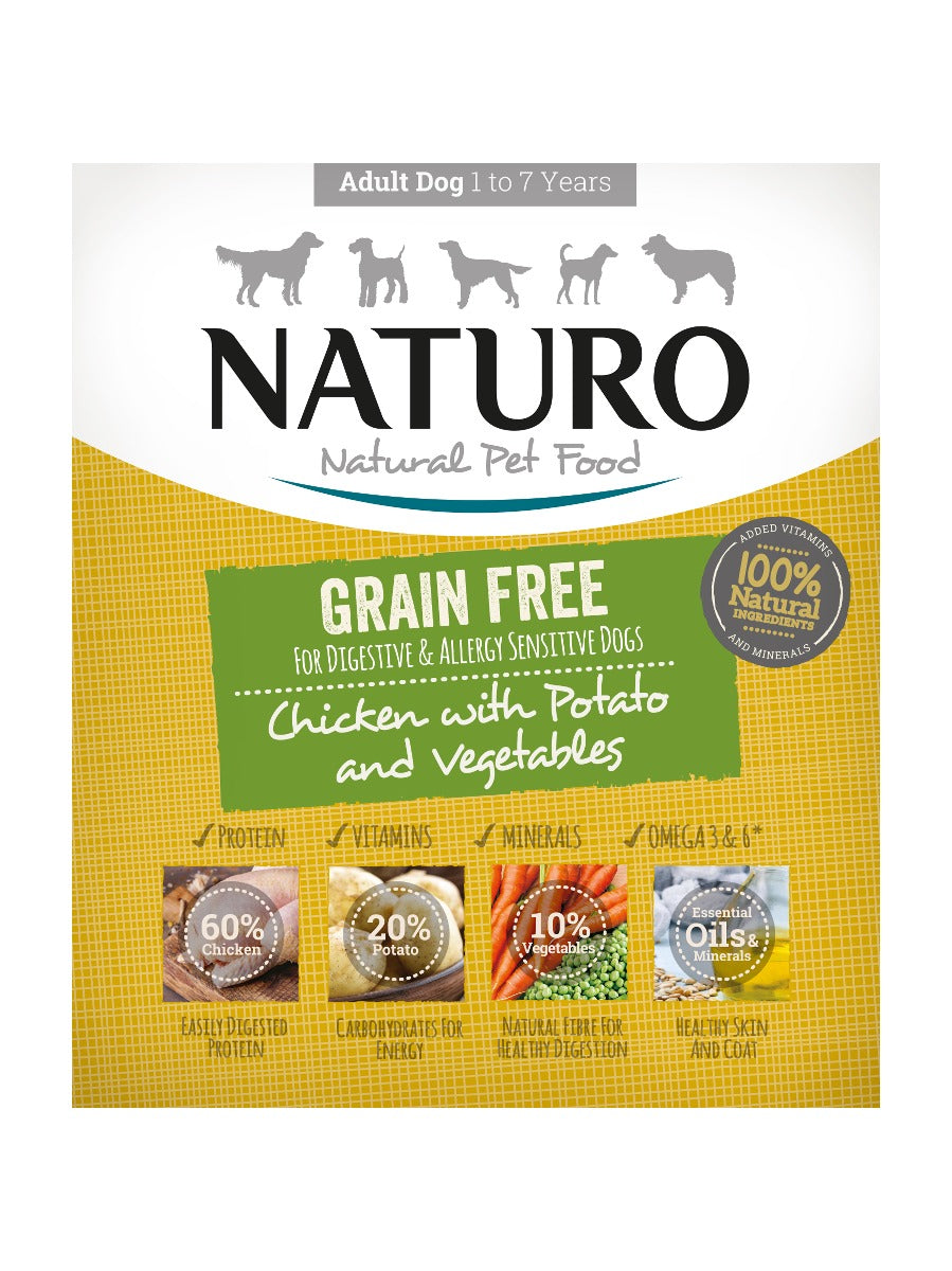 NATURO CHICKEN WITH POTATO AND VEGETABLES GRAIN FREE 400G