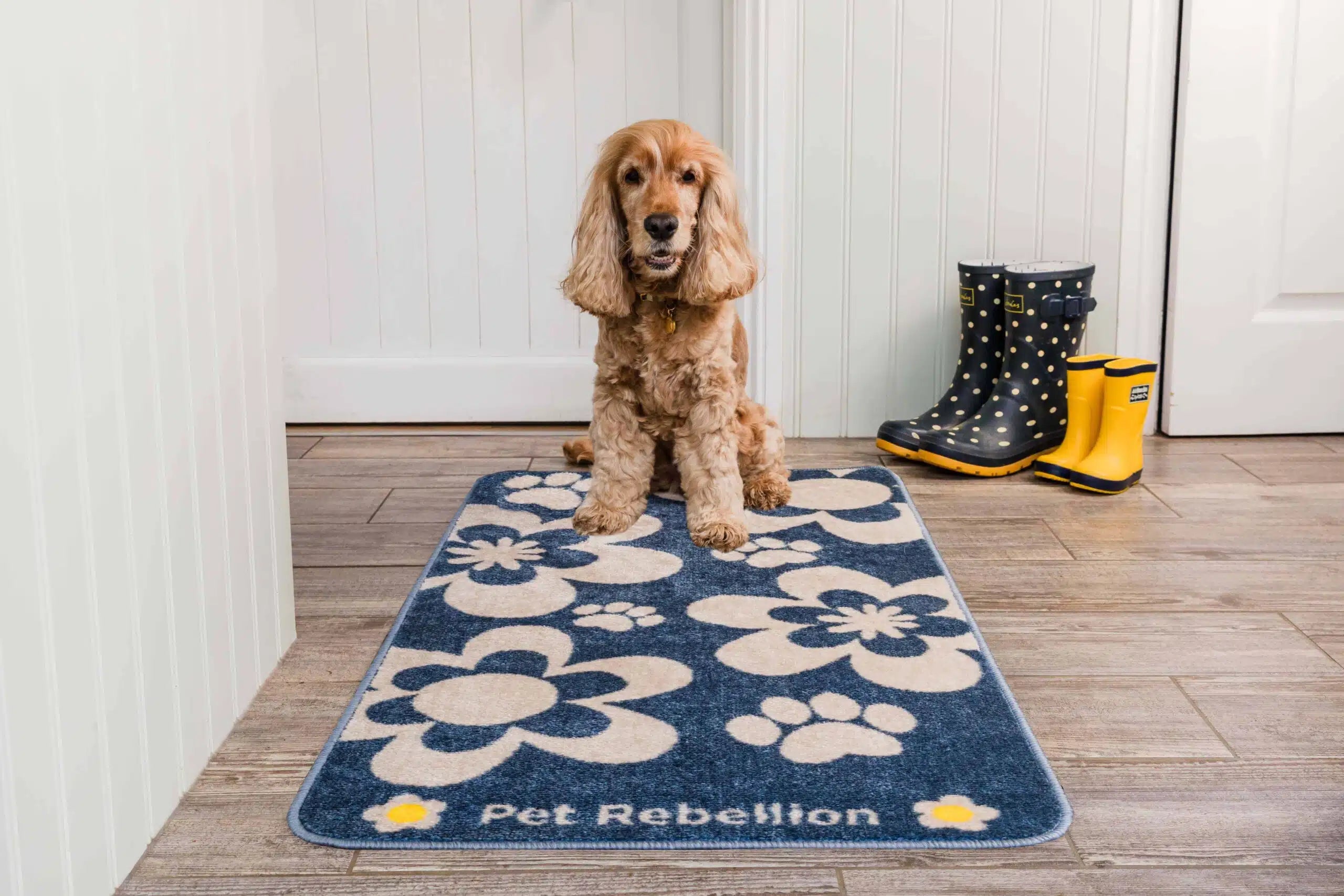 Stop Muddy Paws Flower Blue XL