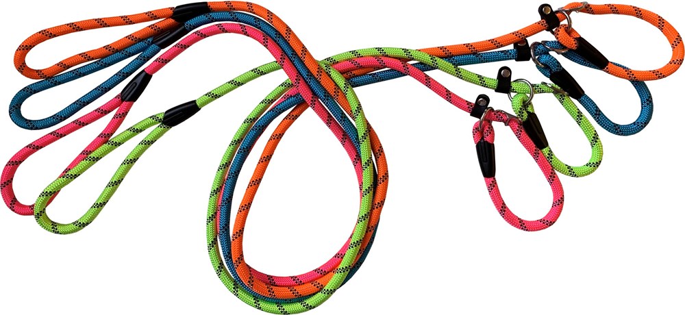 Hemmo  and Co Neon Slip Rope Lead - Mixed Colours