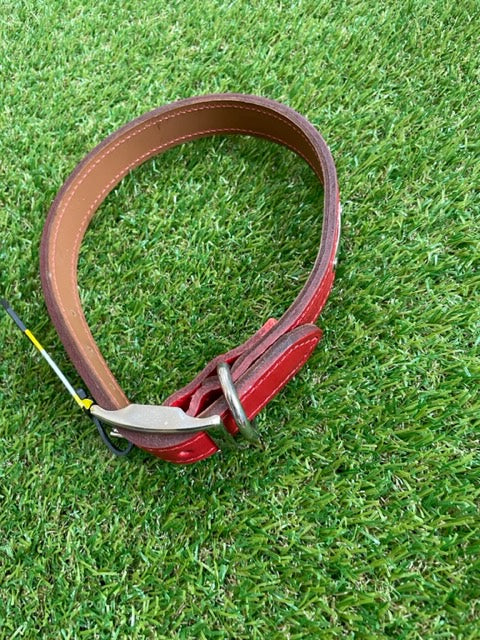24 Inch Leather Dog Collar Fully Lined & Sewed