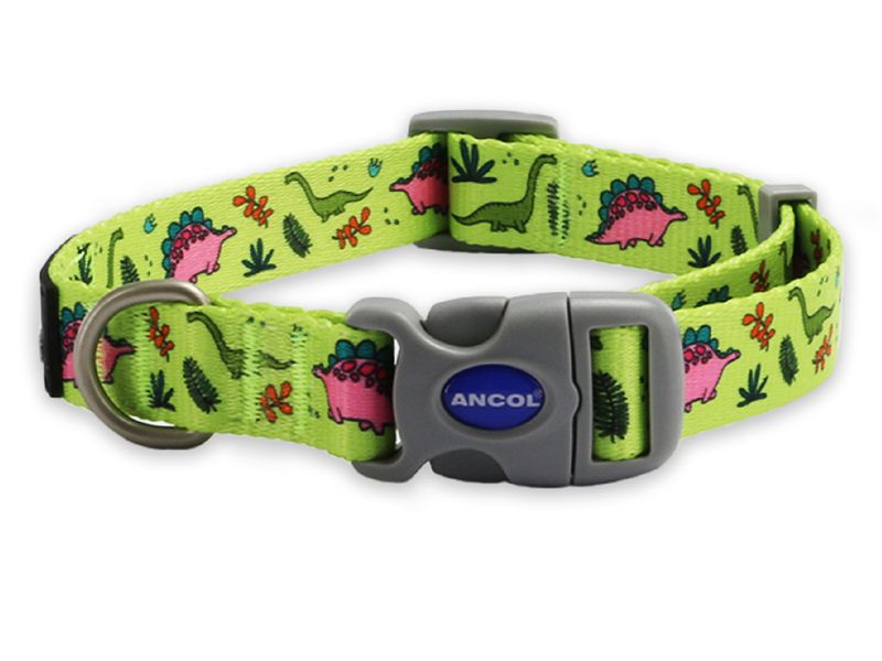 Soho Green Dino Dog Collar