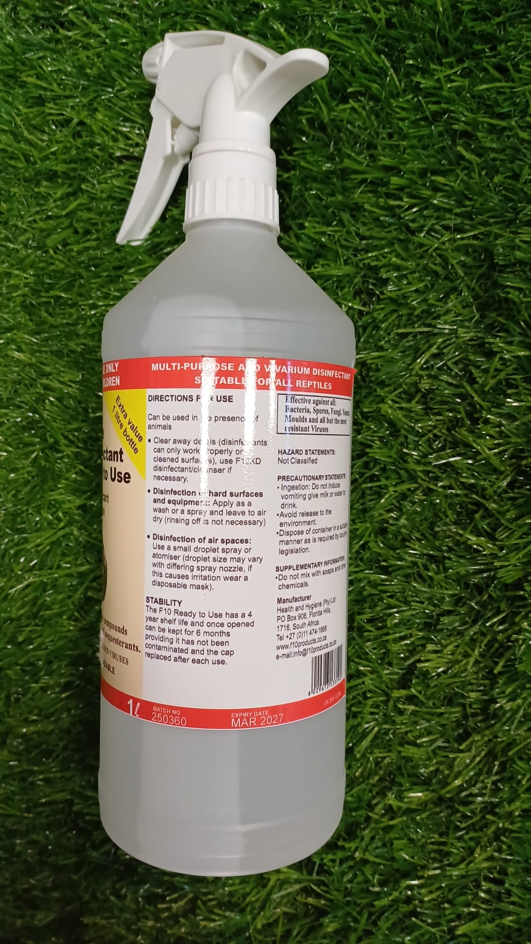 Disinfectant Spray for Reptiles enclosures