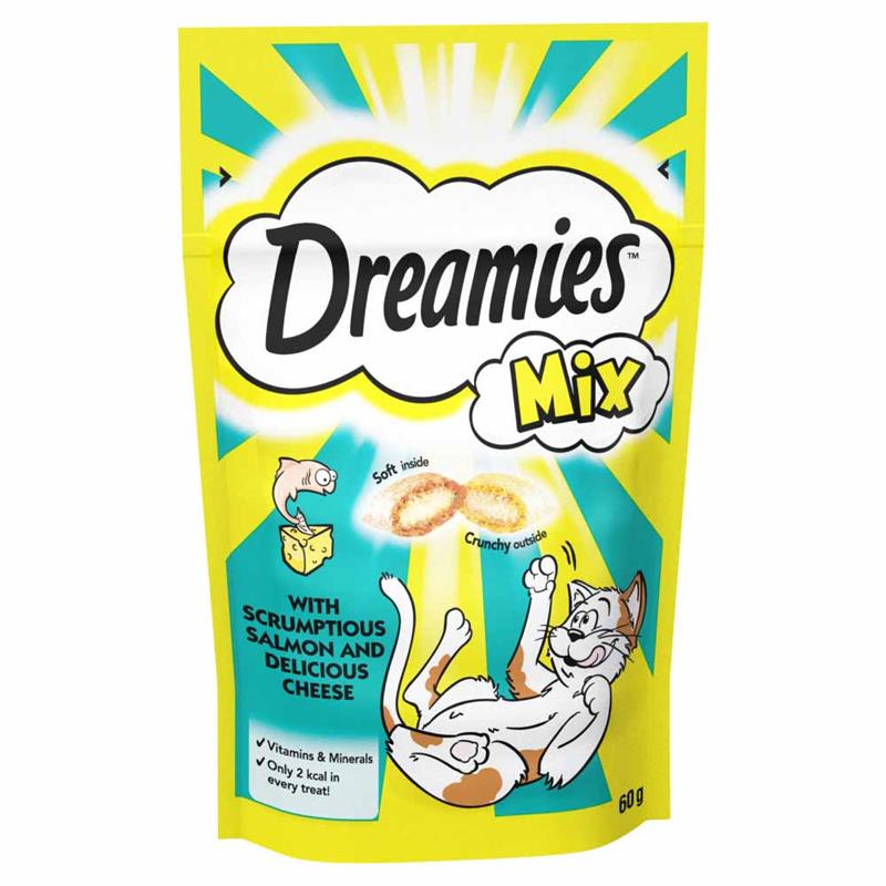 Dreamies Mix Cat Treats - Salmon & Cheese 60g