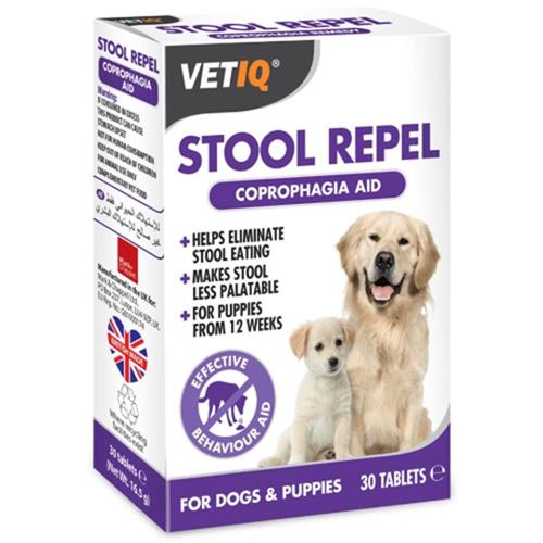 Vet IQ Stool Repel Coprophagia Aid For Dogs & Puppies 30 Tablets
