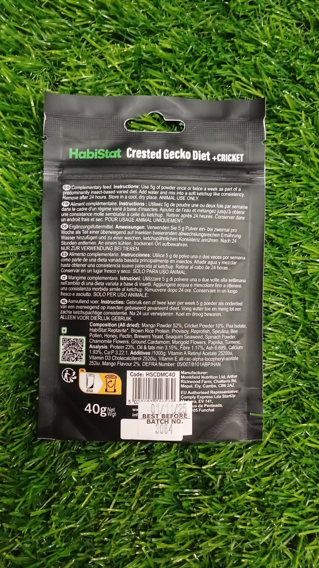 Mango HabiStat Crested Gecko Diet + Cricket