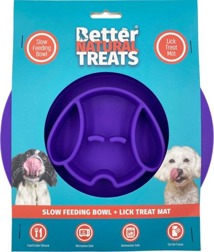 Slow Feeding Bowl & Lick Treat Bowl All in One