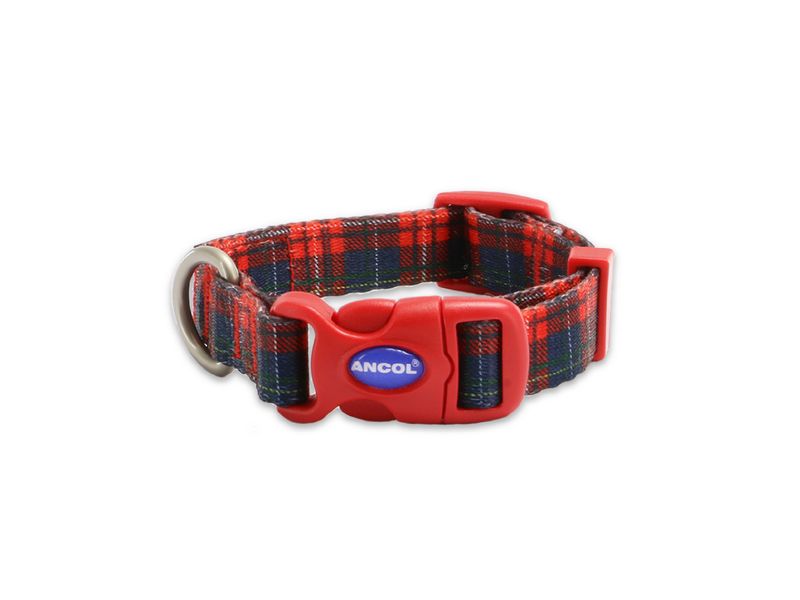 Soho Red Tartan Dog Collar