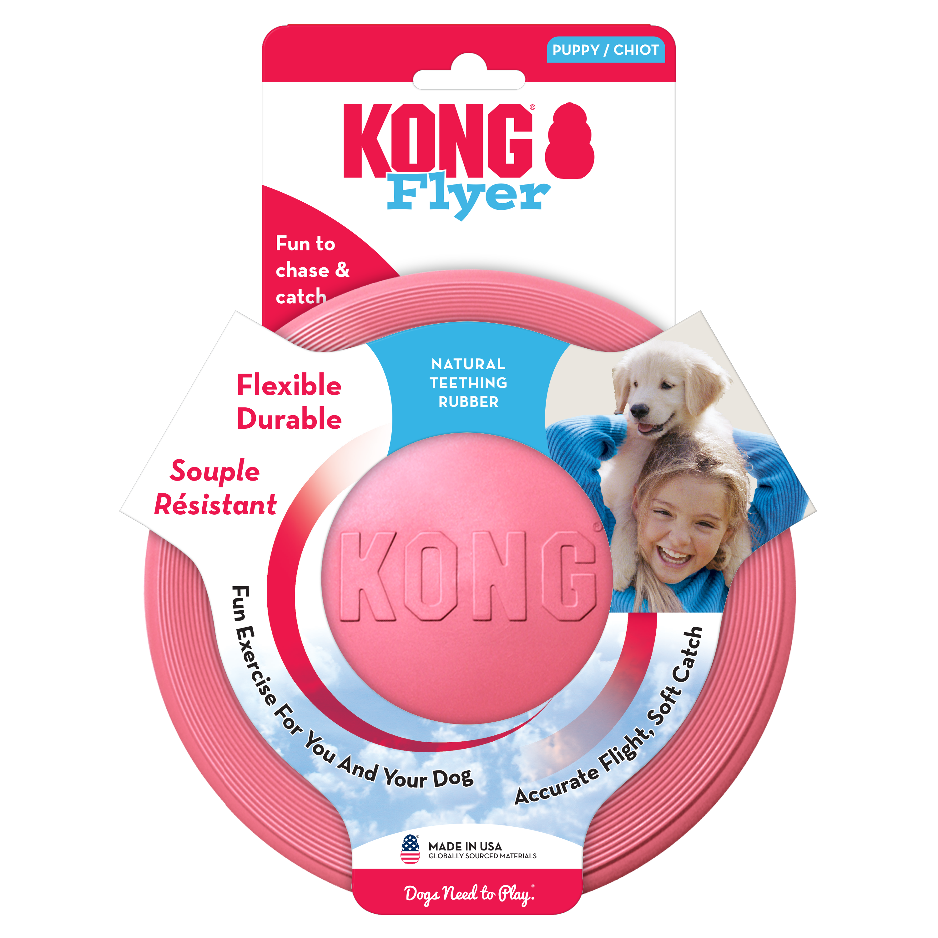 Kong Pink Small Flyer Frisbee