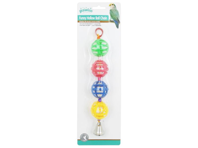 Pawise Funny Hollow Ball Chain Bird Toy