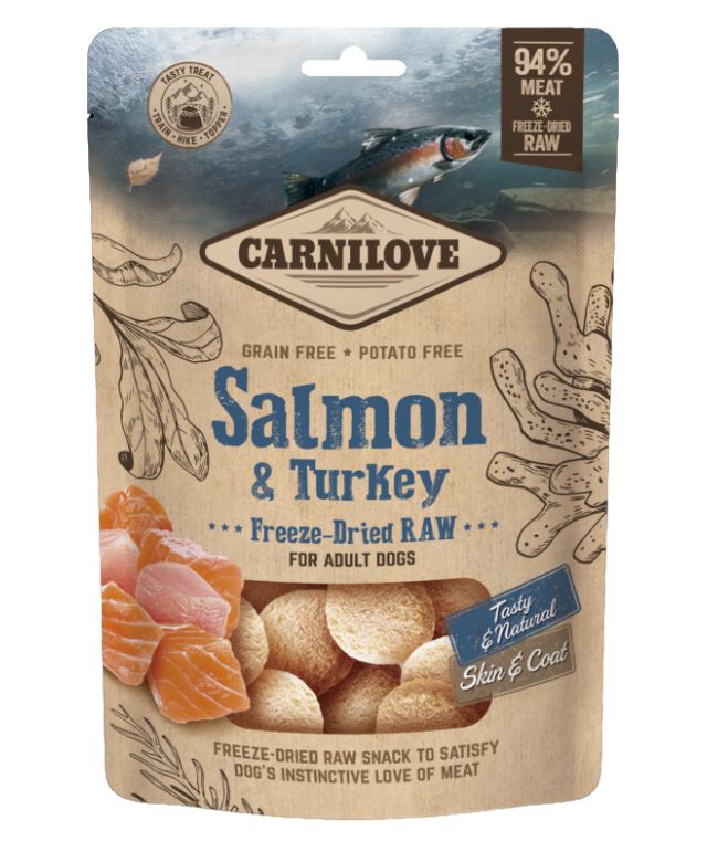 Carnilove Salmon & Turkey Freeze-Dried RAW Dog Treats