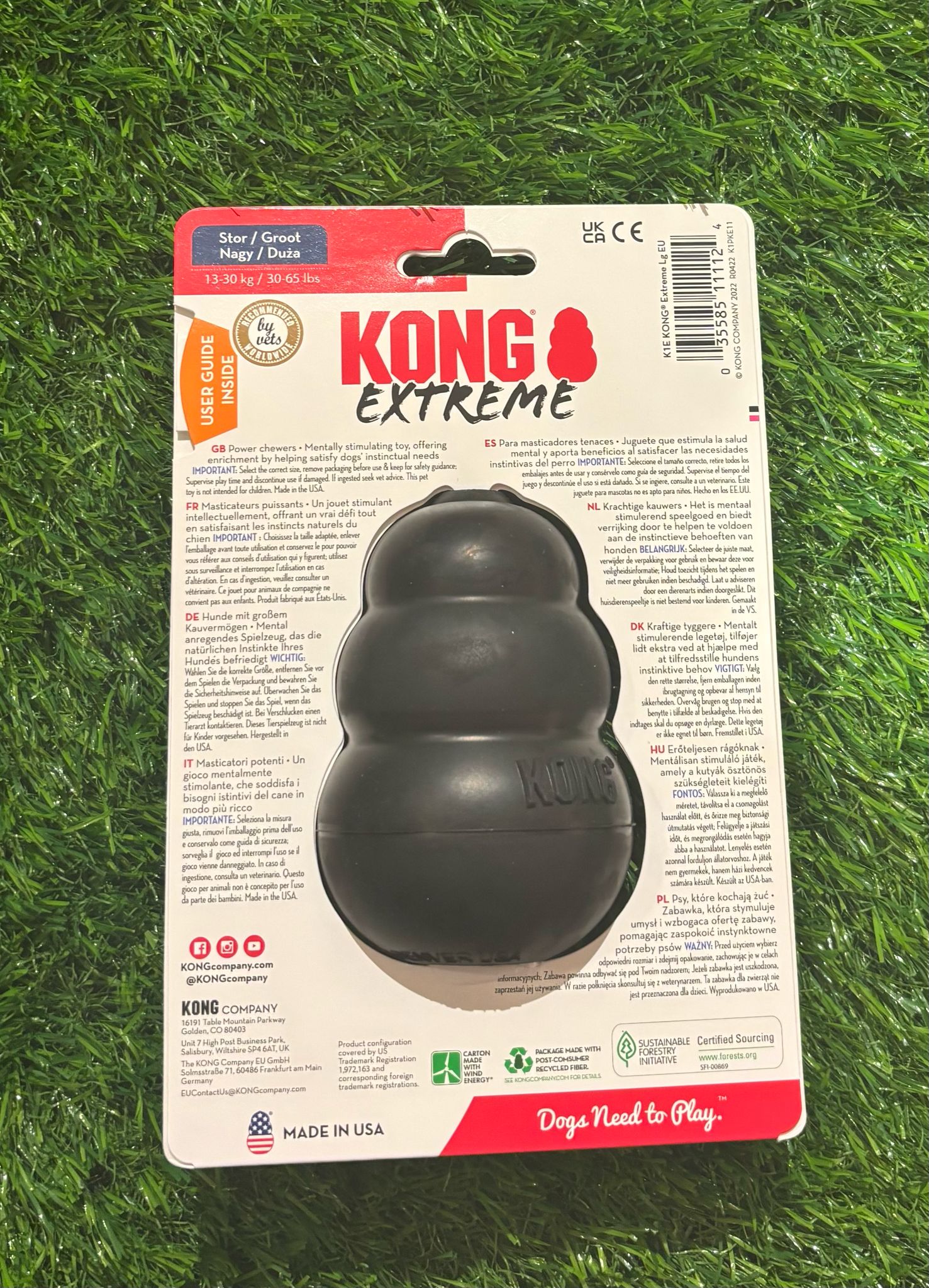 Black Kong Extreme Dog Treat Holder
