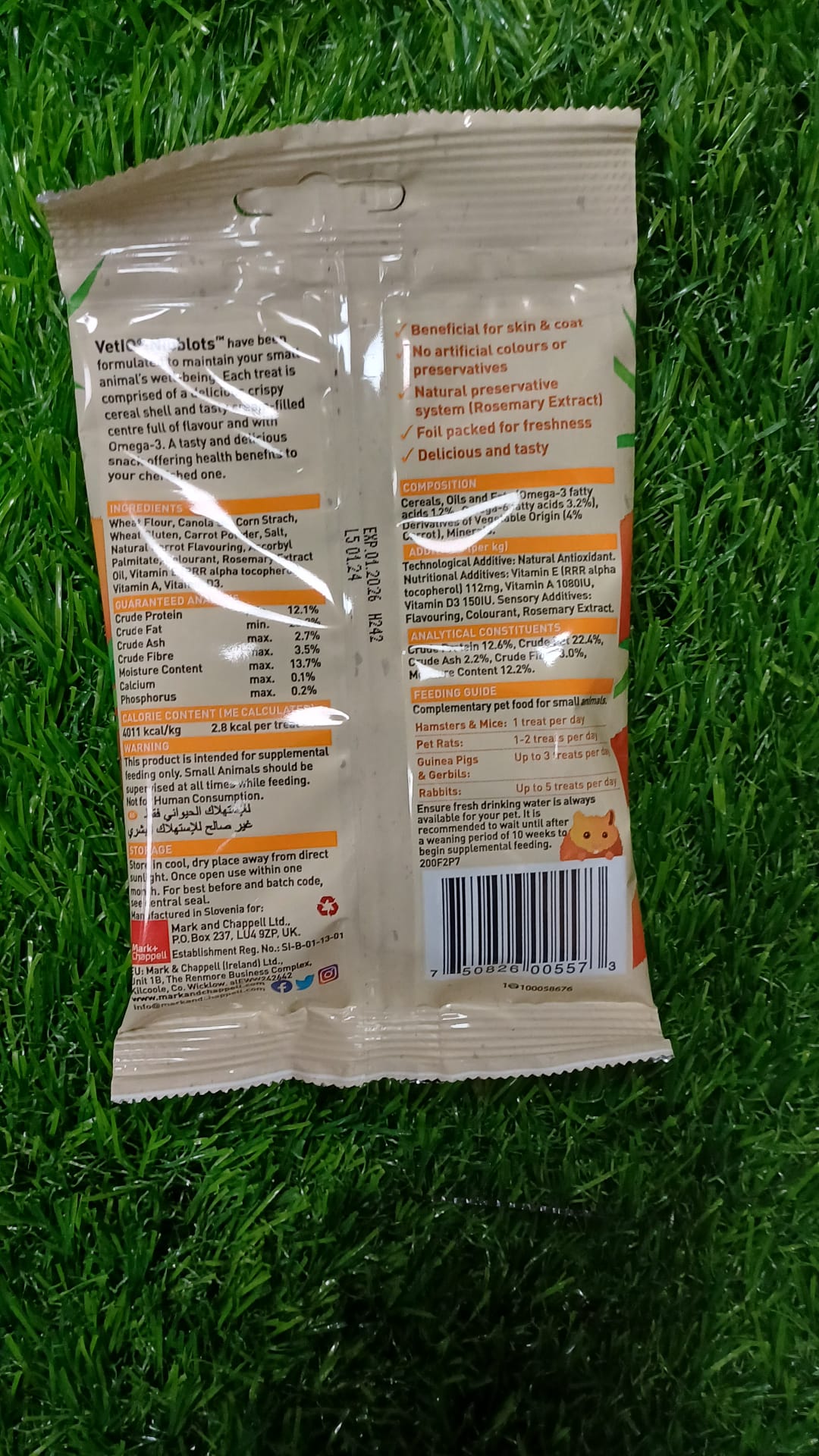Carrot Nibblots Small Animal Treats