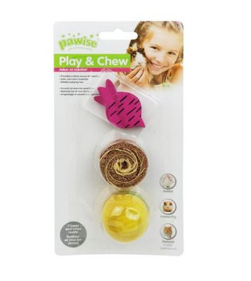 Pawise Play & Chew Toy Set –for Small Pets