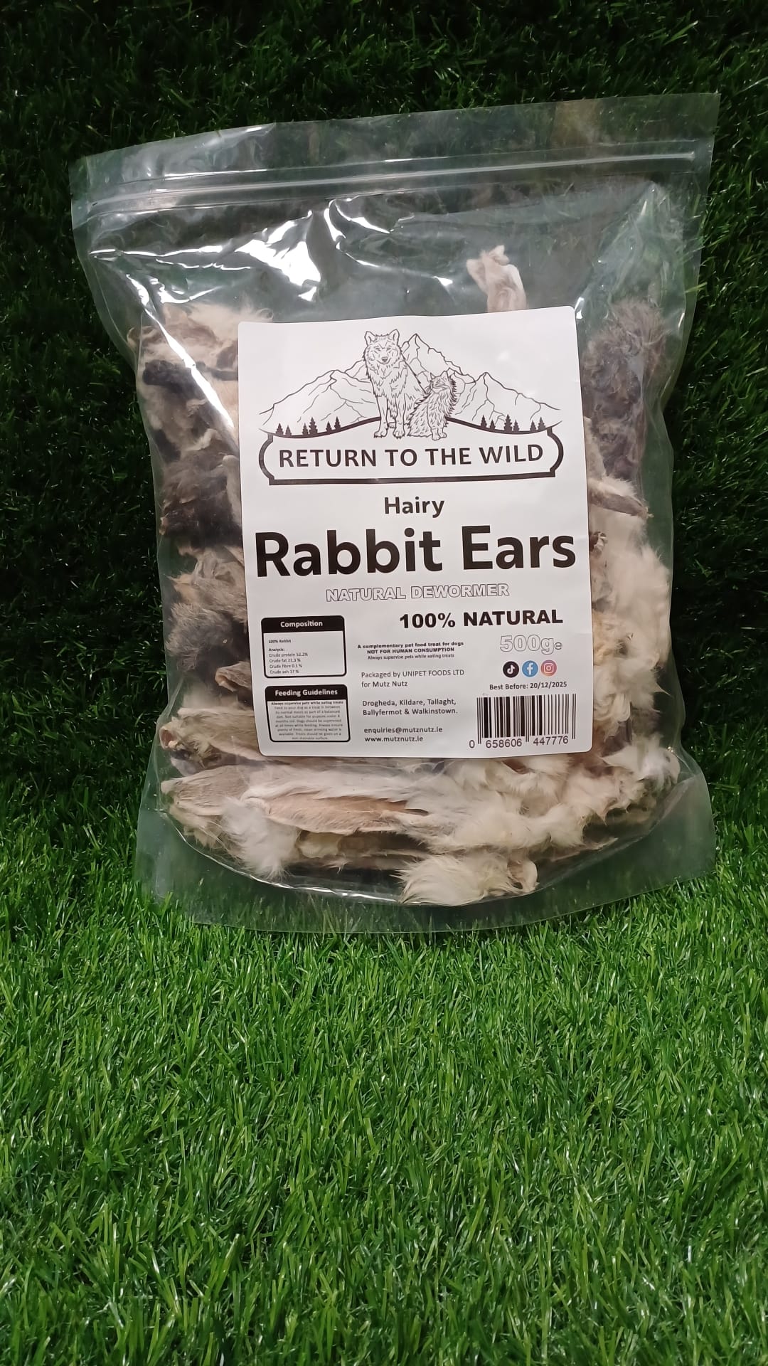 Hairy Rabbit Ears Natural Dog Treats